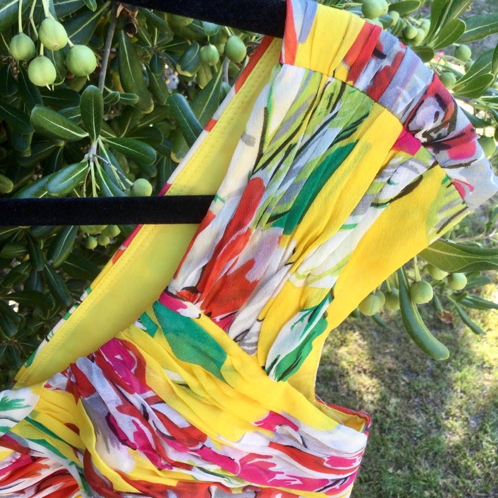 Floral Silk Dress (NWOT) - Picture 5 of 8